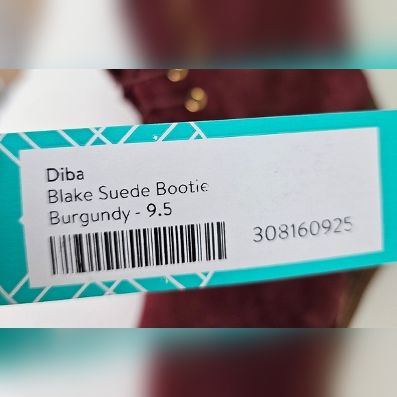 Diba Blake Suede Ankle Bootie Wedge Heel Lace Up Round Toe Burgundy Womens - Picture 15 of 15